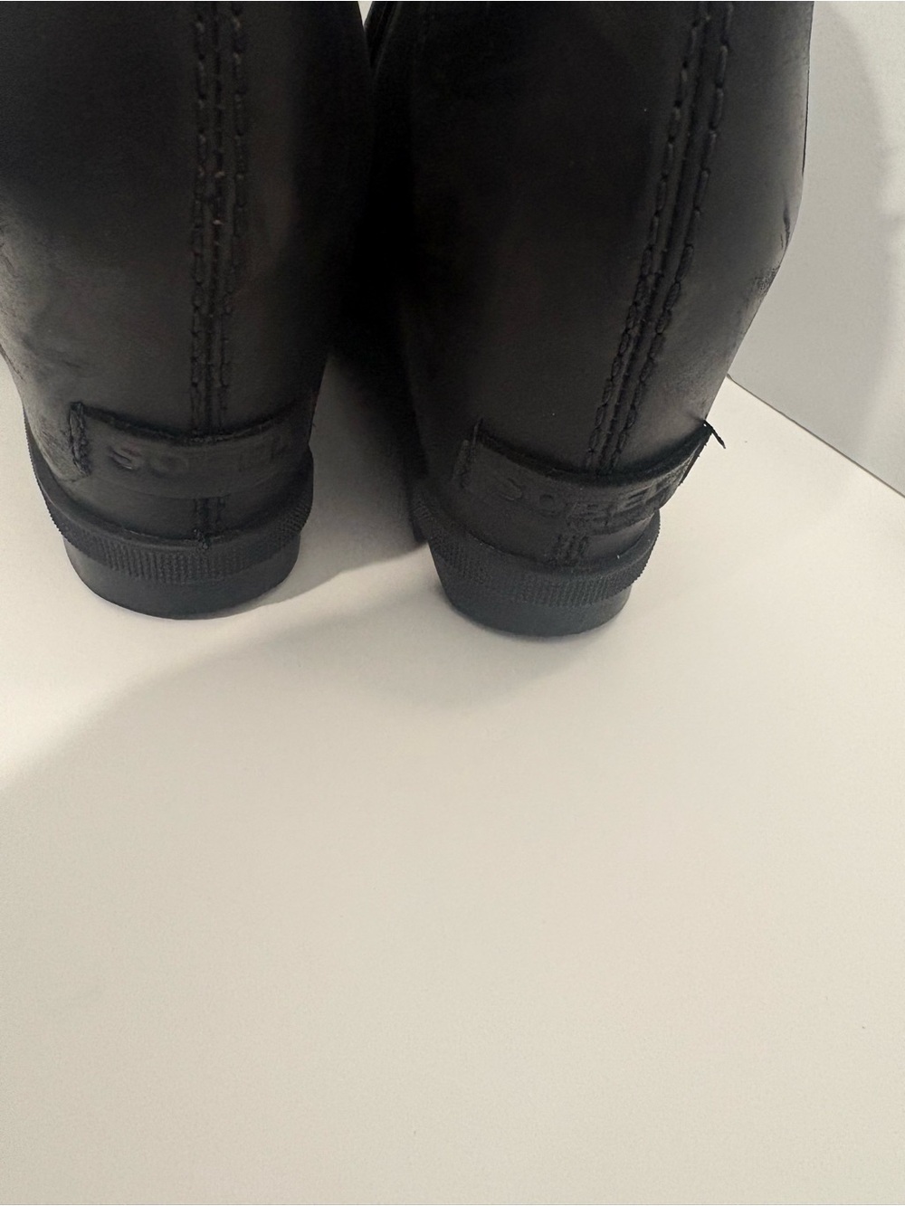 Sorel Joan of Arc Wedge II Zip Leather Boots Size 8.5 - Picture 5 of 7